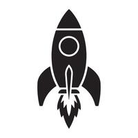 Rocket Ship Icon Ready for Launch vector