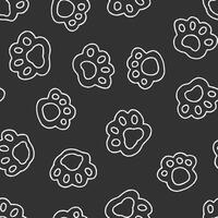 Outline Paw Seamless Pattern Background for Surface Print Fabric Fashion Wrapping vector
