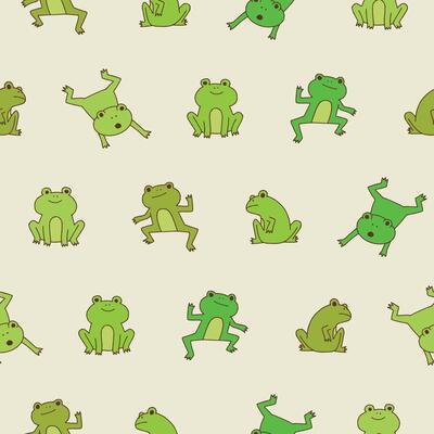 Frog Pattern Illustration Seamless for Wallpaper Background Cover Packaging