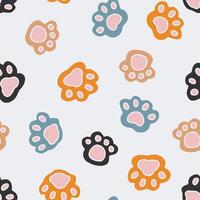 Paw Seamless Pattern Background for Surface Print Fabric Fashion Wrapping vector