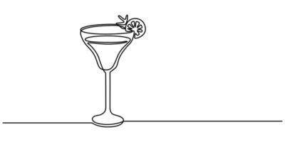 Celebratory Toast Continuous Line Illustration vector