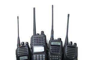 Various models of handheld communication devices arranged for display showcasing their design and features photo