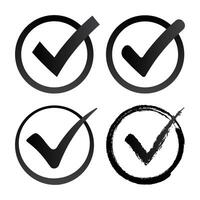 Green check mark icon.Set of check mark icon. vector