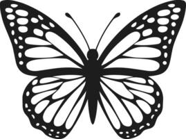Elegant Monarch Butterfly Silhouette - Intricate and Decorative Design vector