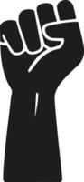 Raised Fist Illustration - Symbol of Power and Unity vector