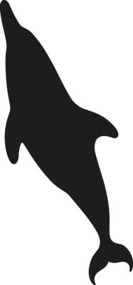 Upward Dolphin Silhouette