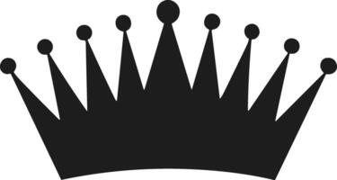 Minimalist Royal Crown Silhouette for Luxury Design vector