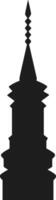 Intricate Islamic Minaret Silhouette Illustration vector