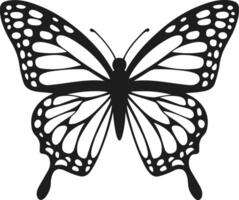 Intricate Butterfly Silhouette - Elegant and Decorative Illustration vector