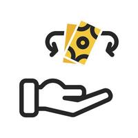 cashback icon with isolated background vector