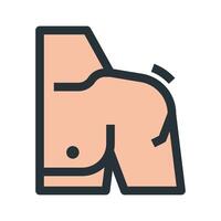 hand shoulder icon on isolated background vector