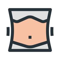 a flat icon of a stomach with a white background vector