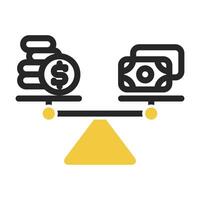 currency balance icon on isolated background vector