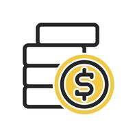 coin money icon on isolated background vector