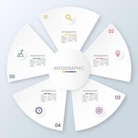 circle chart template vector