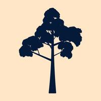 black tree silhouette illustration design element vector