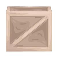 Illustration of wooden crate vector