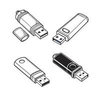 icon of a computer usb flash drive ensure vector