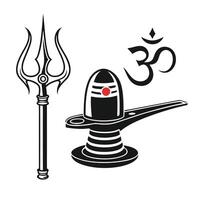 a minimalist illustration featuring hindu on white background vector