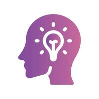 A straightforward icon for the man head, think vector
