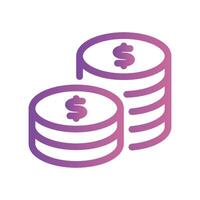 A simple icon for the theme, stack of coins vector