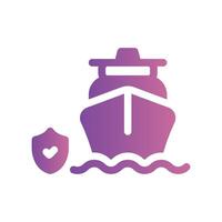 A straightforward icon for the safe seafaring ship vector