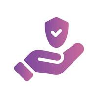 A straightforward icon for the hand, defense vector
