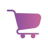 A straightforward icon for the shopping cart, empty vector