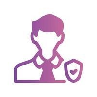 A straightforward icon for the office worker, shield vector