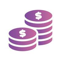 A straightforward icon for the stack of coins vector