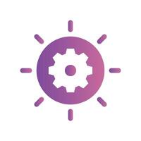 A straightforward icon for the sun, setting vector