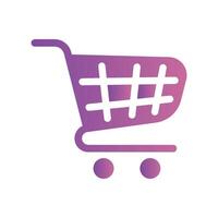 A clean icon representing the shopping cart concept vector