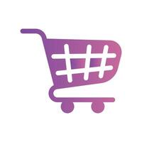 A straightforward icon for the shopping cart vector
