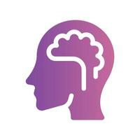 A straightforward icon for the mind, brain vector