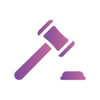 A straightforward icon for the judicial gavel vector