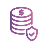 A simple icon for the theme, stack of coins, security vector