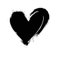 Black Heart with Bleeding Paint on a White Surface vector
