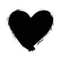 Black Heart with Paint Flowing Down on a White Canvas vector