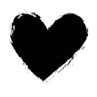 Black Heart with Paint Streaming on a White Canvas vector