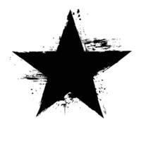 black star with a paint splatter on it vector