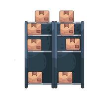 storage rack illustration vector