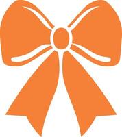 an orange bow on a white background vector
