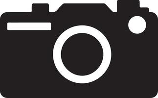 a black and white camera icon on a white background vector