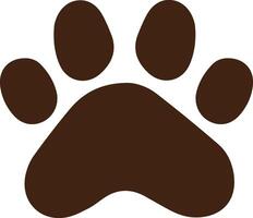 a brown paw print on a white background vector