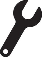 a wrench icon on a white background vector