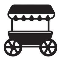 a black and white illustration of a wagon vector