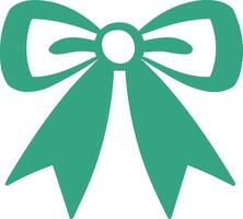 a green bow on a white background vector