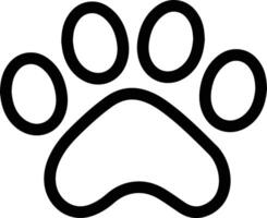 a black and white paw print on a white background vector