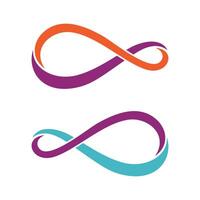 Set Colorful Decorative Infinity Loop Logo Template Illustration Design. EPS 10. vector