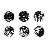 Set Abstract Grunge Circle Set Template Illustration Design. EPS 10. vector